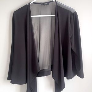 Black XL Jacket with Sheer Mesh in Back